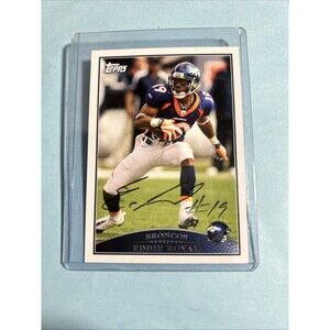 Eddie Royal -Denver Broncos -On Card Autographed -2009 Topps #249 Promo w/certs